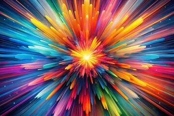 Fototapeta premium Vibrant Abstract Art: Exploding Colors & Shapes Background