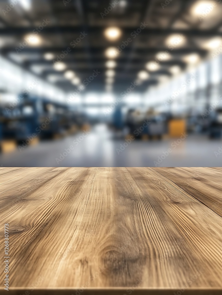 Leinwandbilder a well-composed image of a wooden table in sharp focus with a softly blurred background.