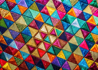 Fototapeta premium Vibrant Retro Geometric Mosaic Banner Background for Text