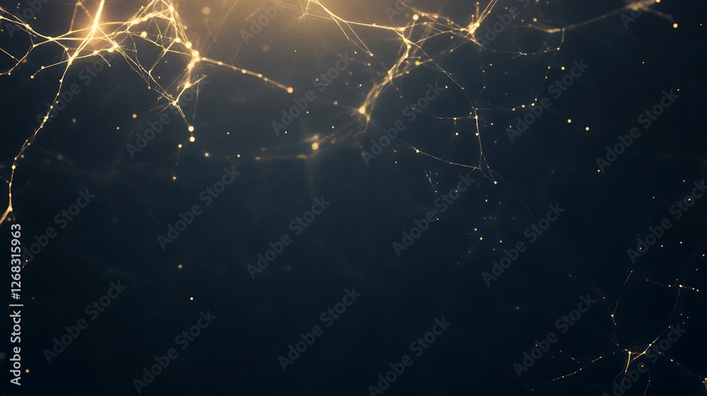 Poster A visually striking abstract image depicting neural network concepts and connections.