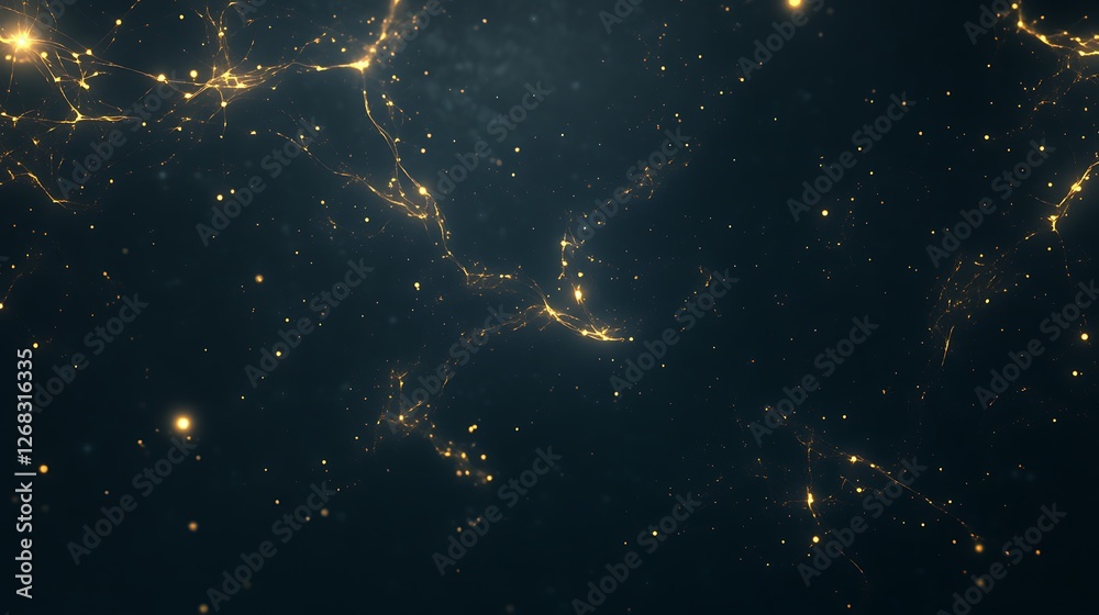 Poster visually stunning abstract image representing a neural network concept with a modern artistic flair.