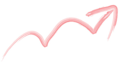 赤色のホップステップジャンプ矢印水彩1