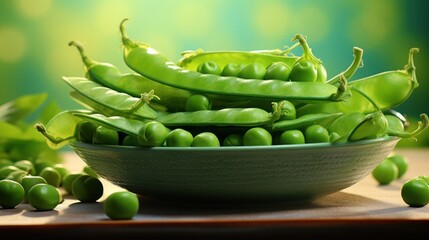 Green peas in a bowl