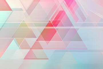 Fototapeta premium Vibrant digital artwork of overlapping triangles in various colors, sizes, and opacities creating an abstract and dynamic background design.