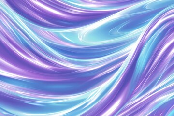 Fototapeta premium Vibrant Abstract Waves in Purple and Blue with Glossy Texture