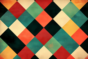 A vibrant digital artwork featuring abstract geometric triangles in shades of blue, green, and purple. Bold, dynamic, and visually stimulating.