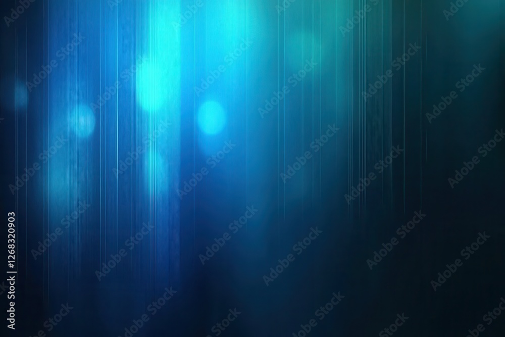 Wall mural abstract blue gradient background with soft glowing light patterns