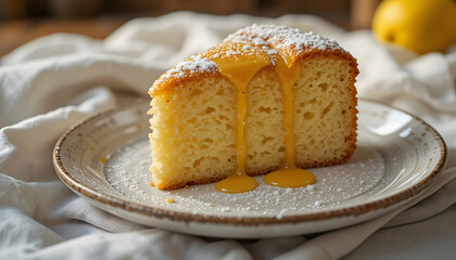 piece of cake on a plate