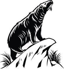 Adobe Illustrator Artwork-wild animal silhouette