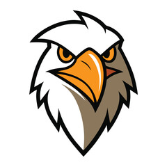 A bold wild eagle head hipster logo featuring sharp lines, vintage aesthetics, and a stylish, modern twist. Perfect for edgy brands, tattoos, or apparel designs.