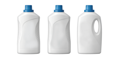White Plastic Detergent Bottle with Functional Lid for Home Use and Storage, PNG Transparent