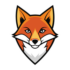 A stylish wild fox head hipster logo featuring a sleek, modern design with bold lines, vintage glasses, and a trendy beard, blending wilderness with urban cool.