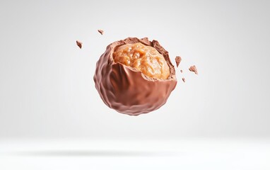 Chocolate Sphere with Cracked Surface and Filling