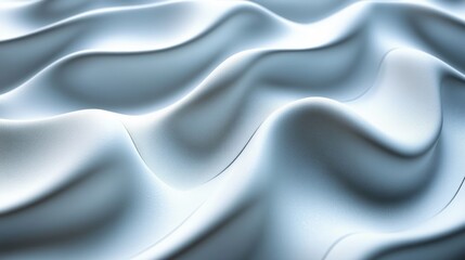 Fototapeta premium Smooth, flowing fabric texture in soft blue tones, creating a serene atmosphere for backgrounds