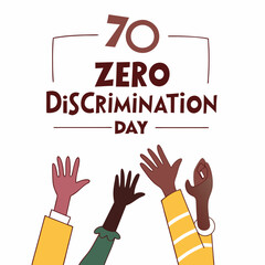 ZERO DISCRIMINATION DAY silhouette vector