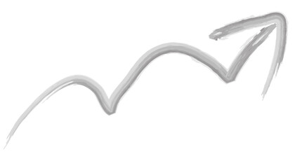 黒色のホップステップジャンプ矢印水彩1