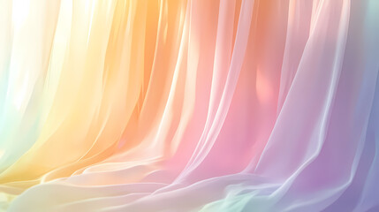 Rainbow Gradient Silk Curtain