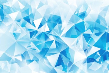Abstract Geometric Background in Blue and White with Triangle Shapes