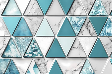 Vibrant abstract triangle background with bold colors and intricate geometric patterns.