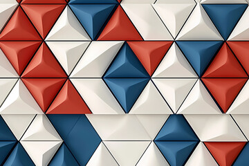 Vibrant abstract triangle background with bold colors, geometric shapes, and intricate patterns.