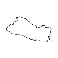 map of El Salvador line icon