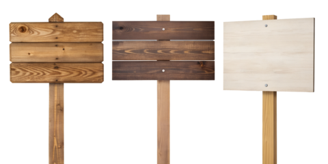 Wooden Sign on White Background for Rustic Home Decor and Signage Ideas, PNG Transparent