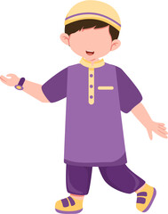Muslim Boy Illustration