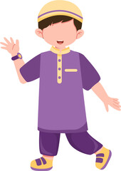 Muslim Boy Illustration