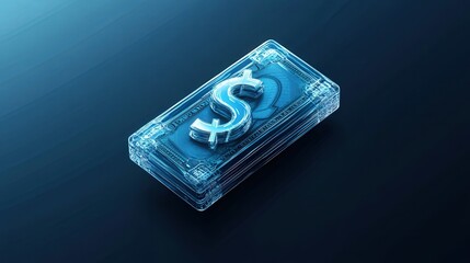 money icon with a sleek design, emphasizing the financial theme with a focus on simplicity and clarity.