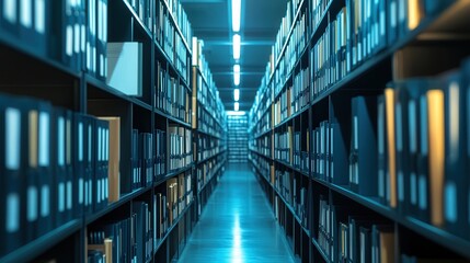 Fototapeta premium document management system interface with categorized files and secure cloud storage, offering seamless document tracking and retrieval