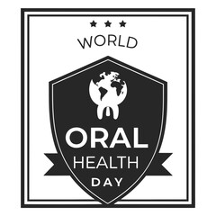 WORLD ORAL HEALTH DAY silhouette vector