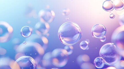 Floating bubbles, pastel background, abstract design, clean concept
