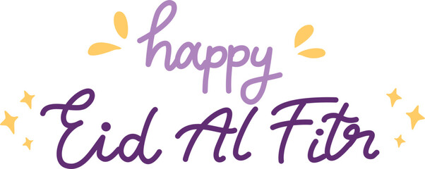Happy Eid Al Fitr Lettering