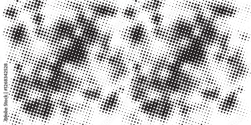 Wall mural halfton pattern dot background texture overlay grunge distress linear vector.