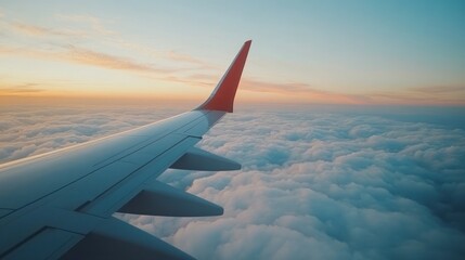 Above the Clouds: A Sunset Flight