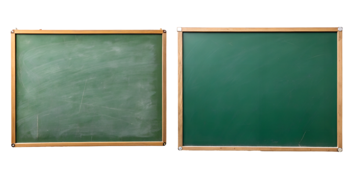 Different Styles of Blank Horizontal Green School Chalkboard, PNG Transparent