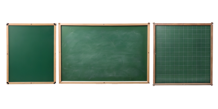 Various Horizontal Green School Chalkboards for Learning Spaces, PNG Transparent
