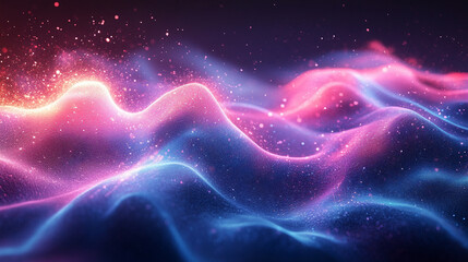 Abstract blue mint and pink background with interlaced digital glitch and distortion effect Symbolizes chaos technology nostalgia and digital transformation Futuristic cyberpunk retro aesthetic