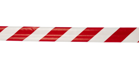 Red and White Caution Tape Laid Across Transparent Background Caution Warning Safety, PNG Transparent
