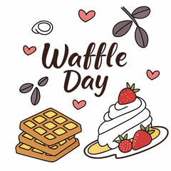 WAFFLE DAY silhouette vector