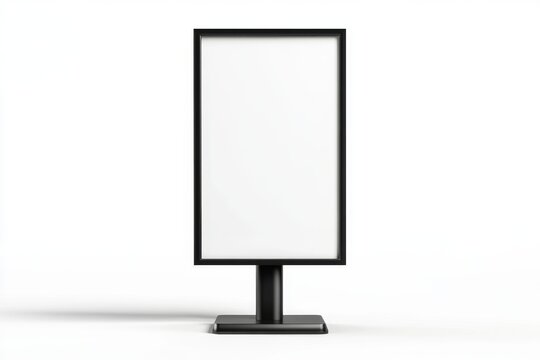 Blank vertical storefront sign, isolated, mockup, advertising