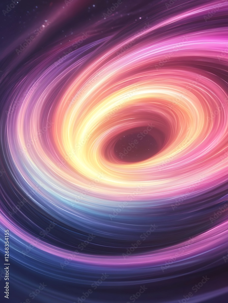 Aufkleber a vibrant image of a spiraling vortex filled with radiant multicolored light.