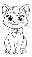 Obraz premium white vertebrate facial expression line art cat whiskers cartoon snout happiness felinae