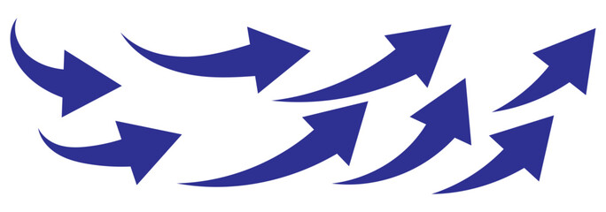 black arrow icon on transparent background. flat style. arrow icon. arrow indicated the direction symbol. curved arrow sign.