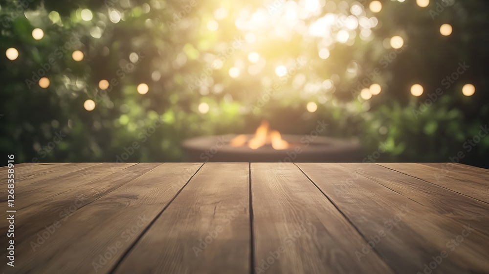Poster smooth wooden table surface showcasing natural textures and tones, ideal for design and decor projec