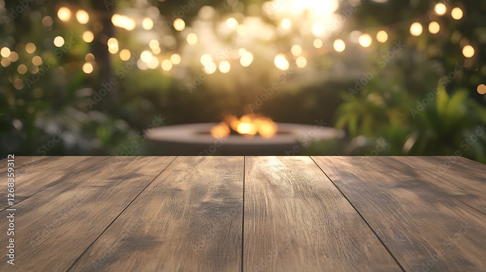Poster a smooth wooden table surface showcasing natural wood texture and grain patterns.