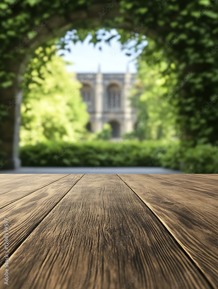 Poster a sharp-focused image of a smooth wooden table, highlighting its soft texture and natural beauty.