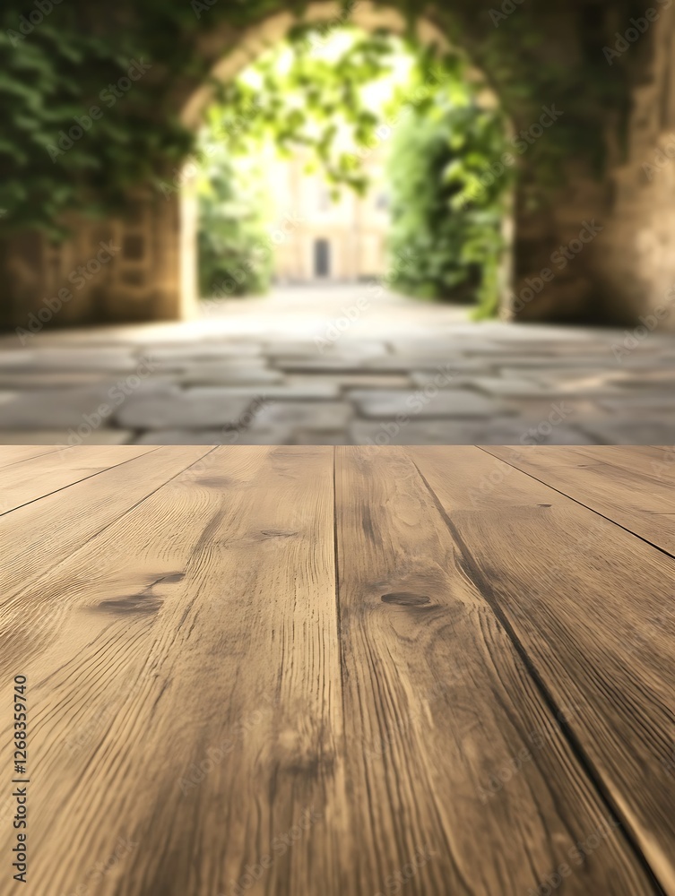 Poster a beautifully focused image of a smooth wooden table, featuring soft lighting and intricate details.