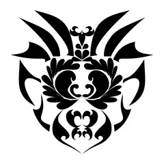 Elegant Tribal Floral Mask Design