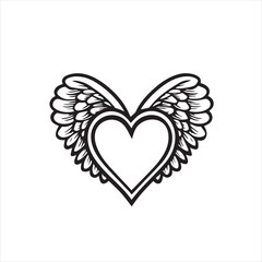 heart with wings Vector 